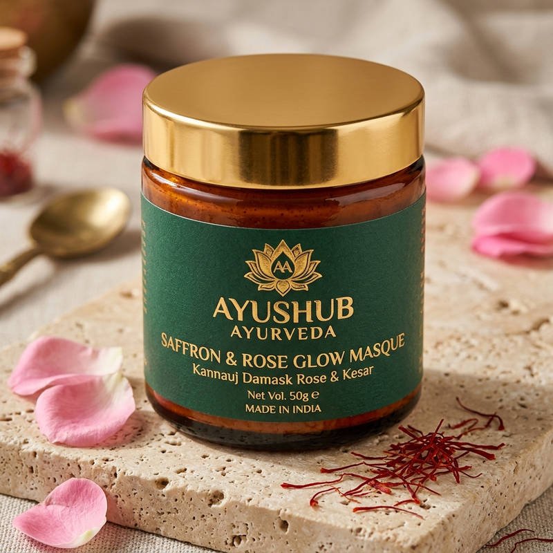 AYUSHUB Saffron & Rose Glow Masque